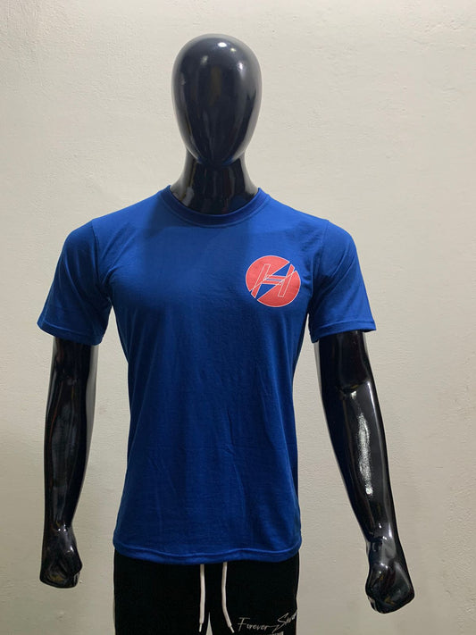 Men's Blue Screen Print T-shirt