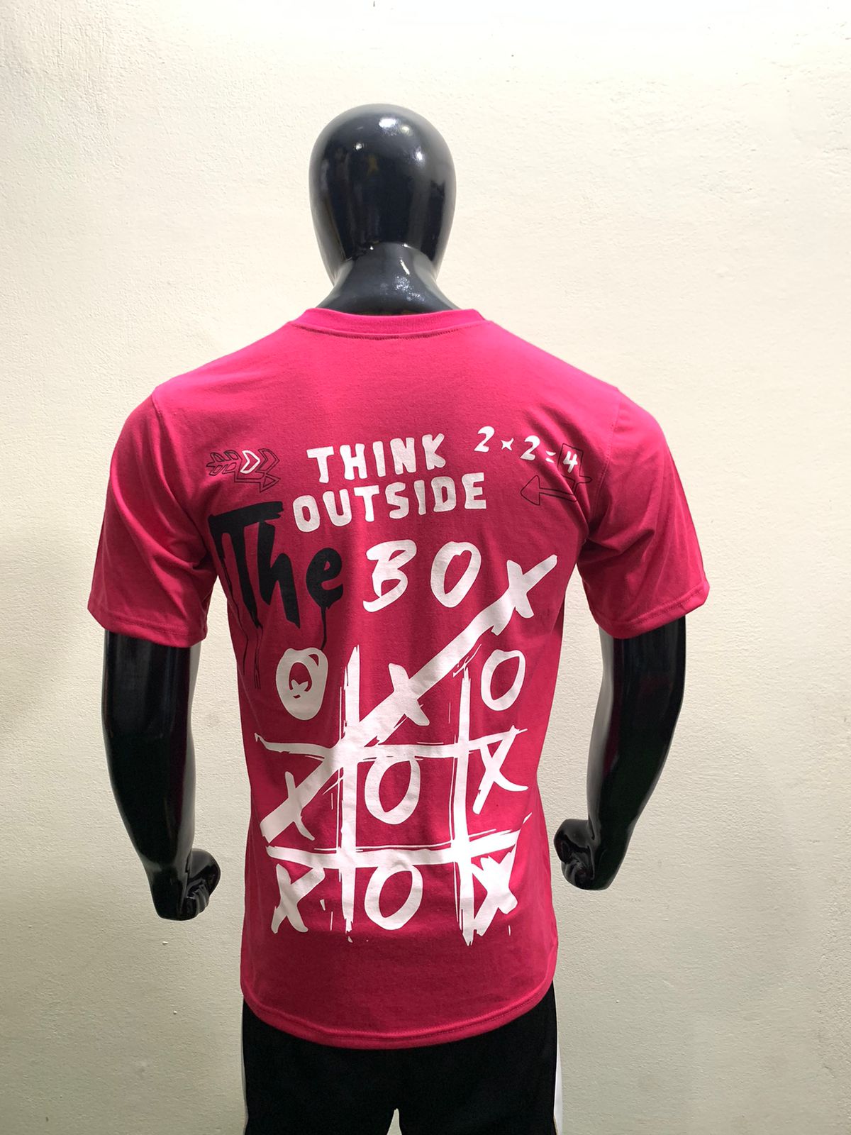 Men's Hot Pink Screen Print T-shirt